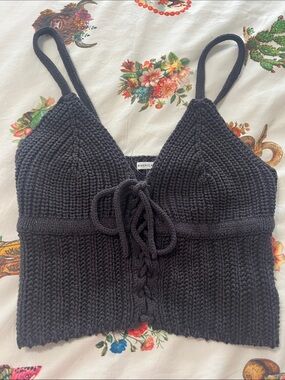 American Eagle Dark Charcoal Knit tank top